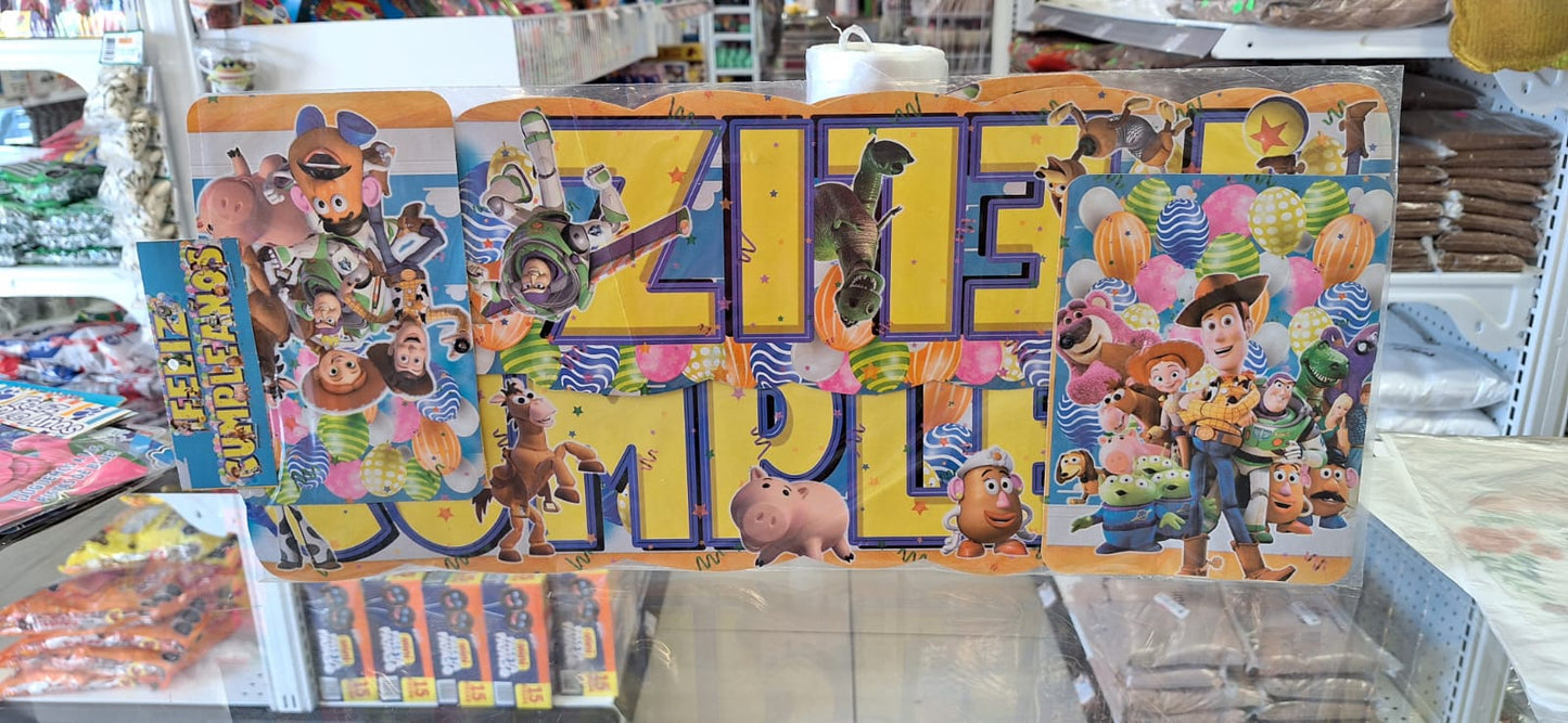 Letrero Feliz Cumpleaños Toy Story