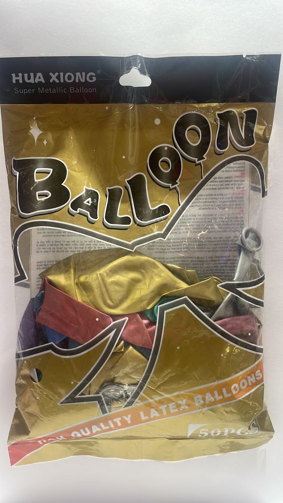 Bolsa de Globos 50pz 12" Metal Surtido