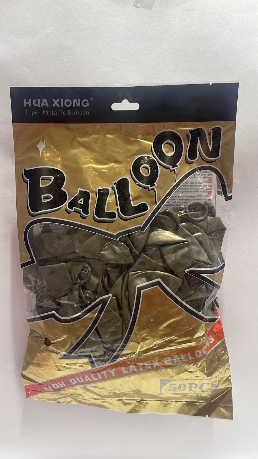 Bolsa de Globos 50pz 12" Metal Tea