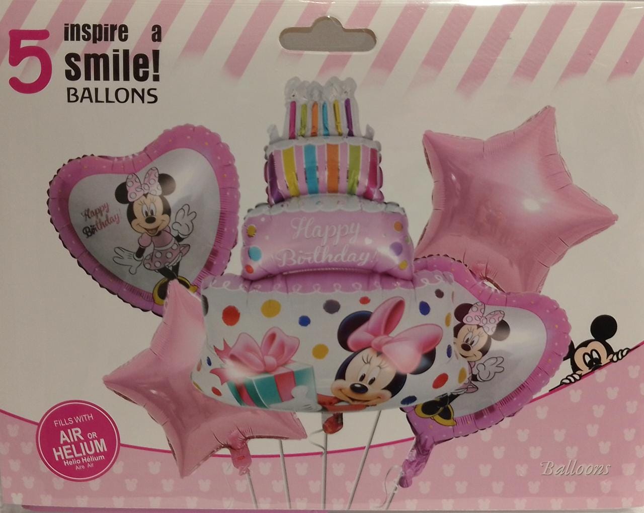 Set Minnie Mouse Pastel 5 Piezas