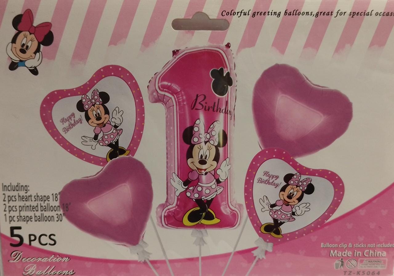 Set Numero 1 Minnie Mouse 5 Piezas