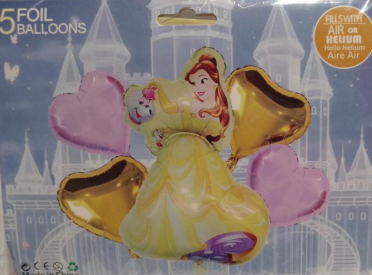 Set Princesas Bella y Bestia 5 Piezas