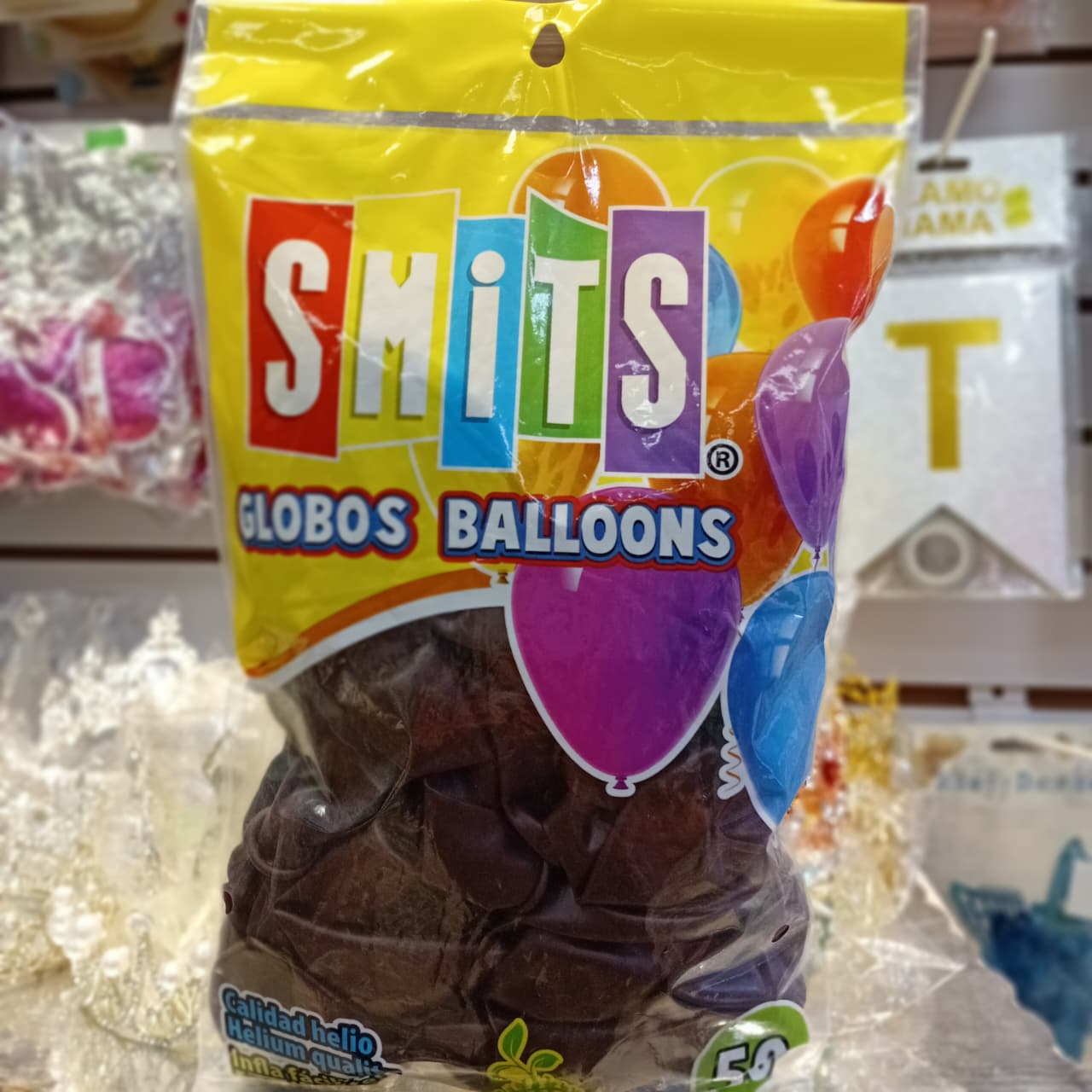 BOLSA DE GLOBOS SMITS 12" COLOR UINO CON 50 PIEZAS