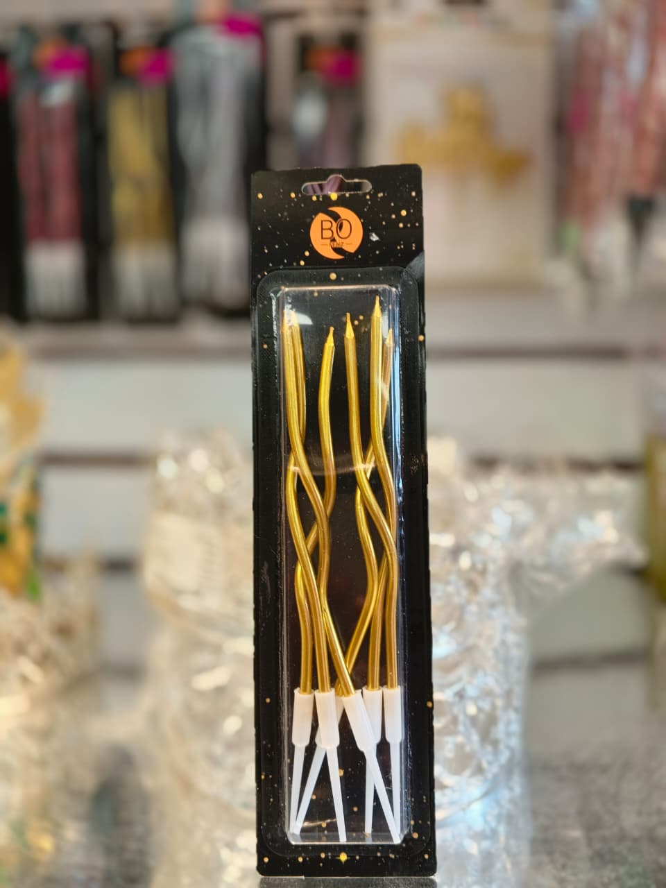VELAS TORCIDITAS DORADAS