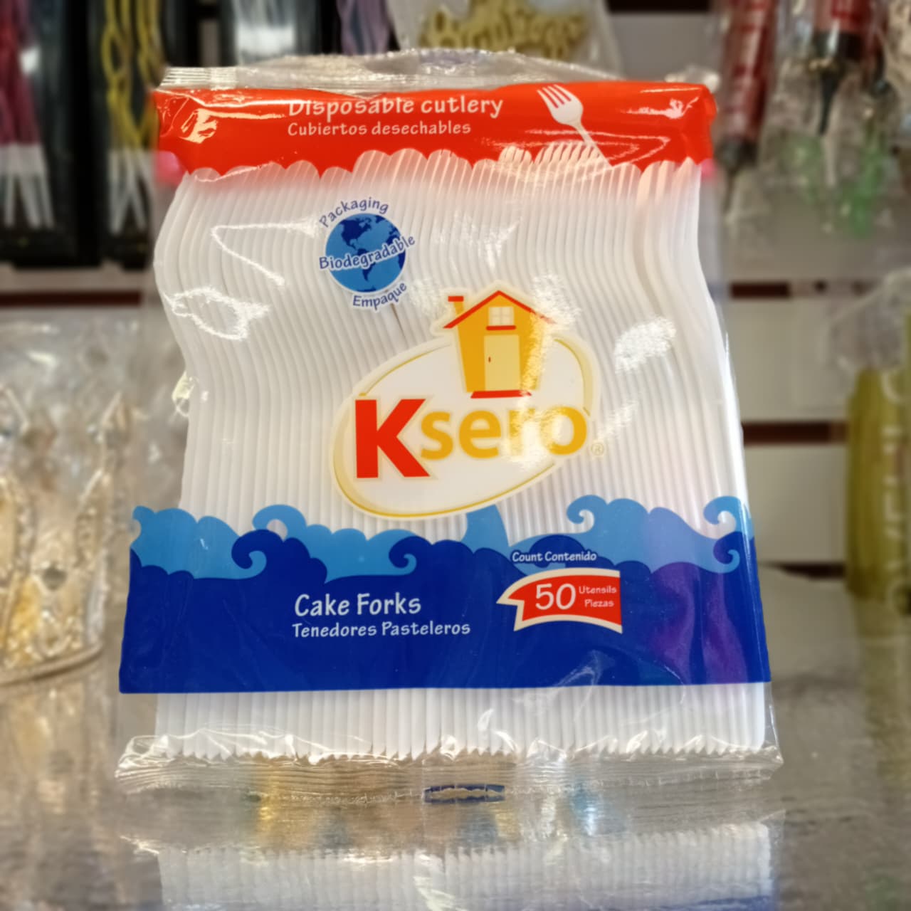 TENEDOR PASTELERO PLASTICO 50 PIEZAS