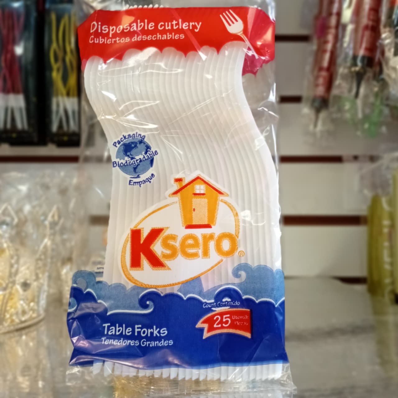 TENEDOR GRANDE PLASTICO 25 PIEZAS