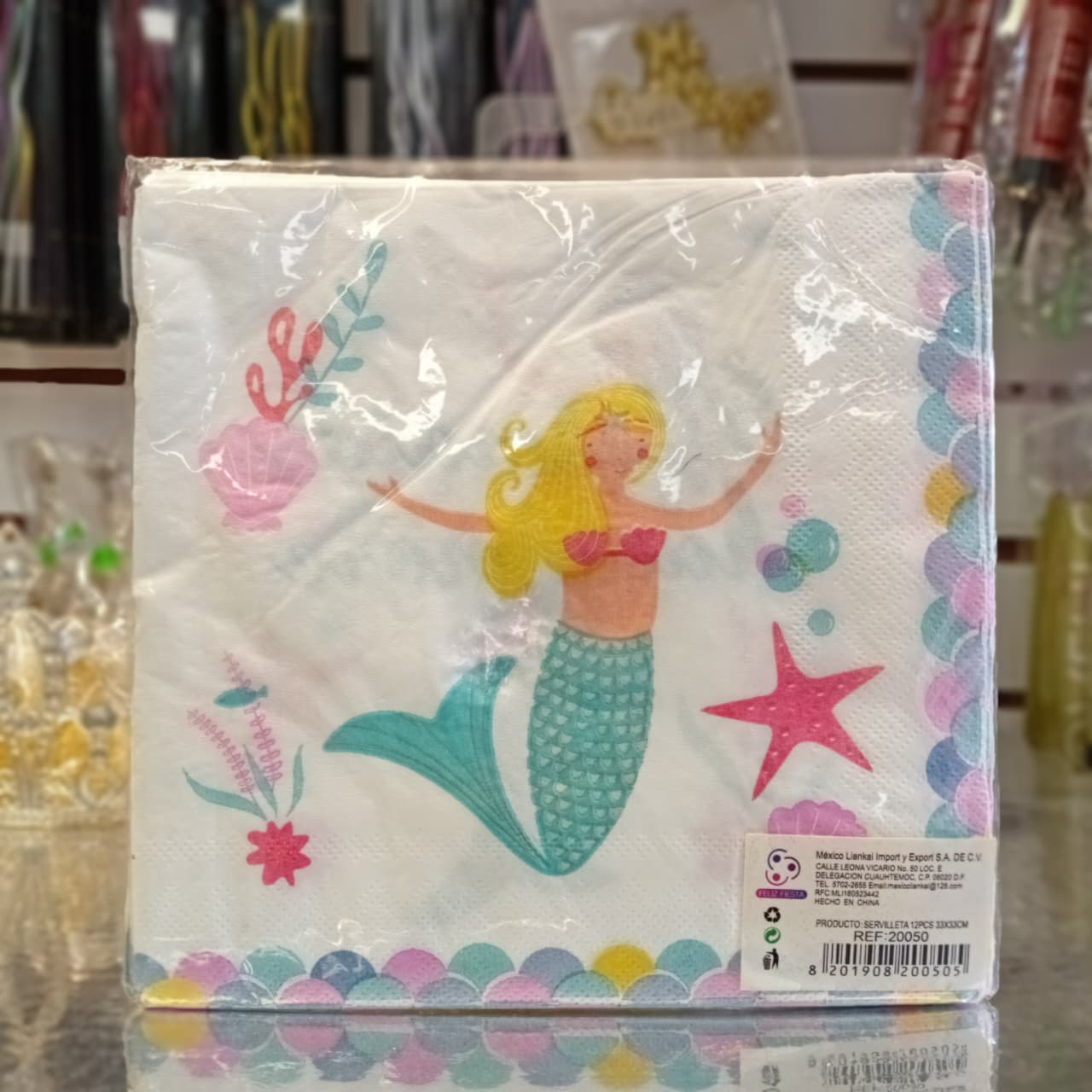 SERVILLETAS 10 PIEZAS 2 PISOS BLANCA SIRENA