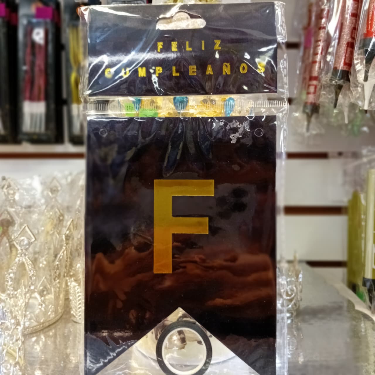 LETRERO FELIZ CUMPLEAÑOS NEGRO