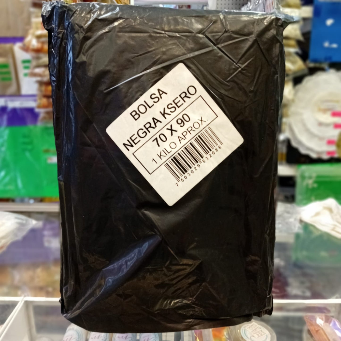 BOLSA NEGRA KSERO MEDIDAS 70X90 CM 1KG