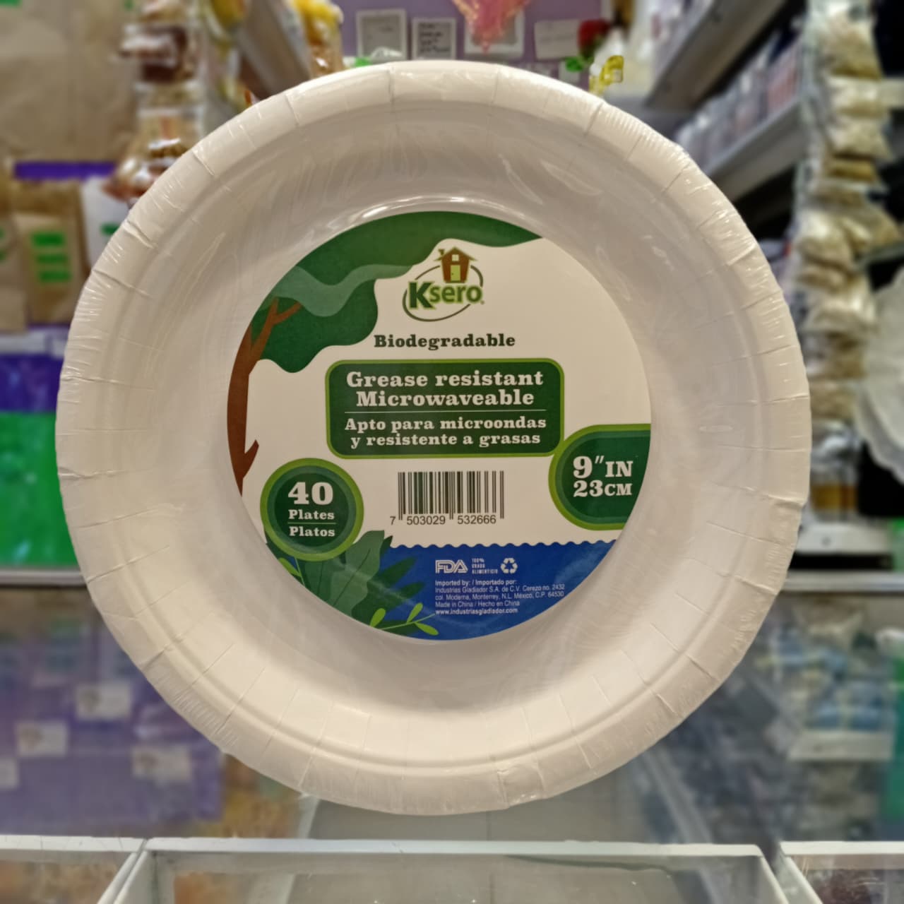 PLATO KSERO CARTON 9 PULGADAS