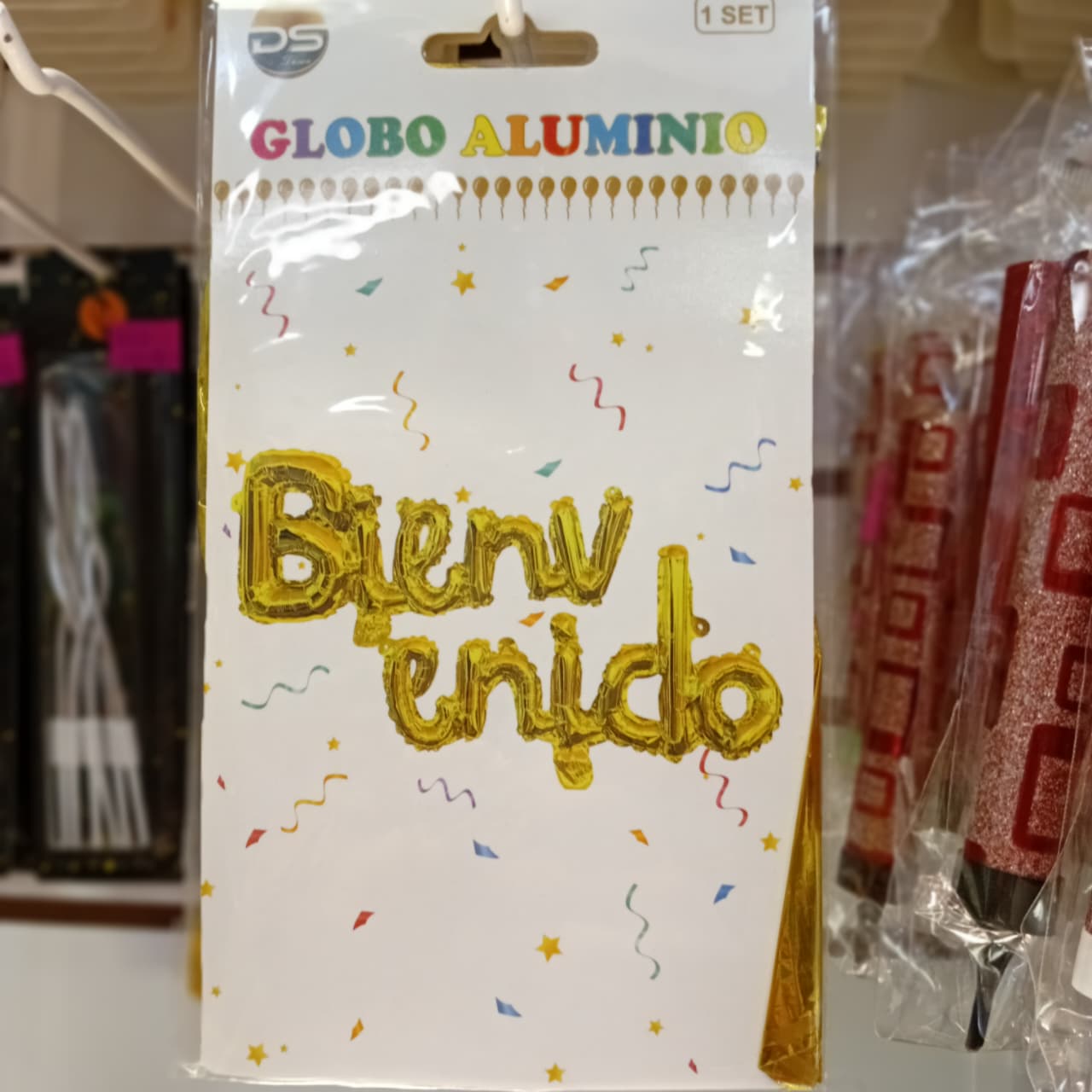 GLOBOS FOILD BIENVENIDO DORADO