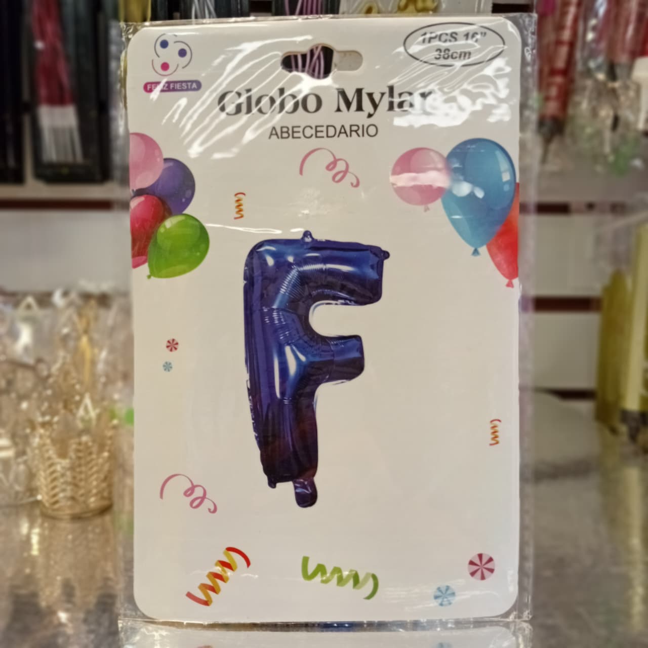 GLOBO FOILD AZUL MARINO 16" LETRA F