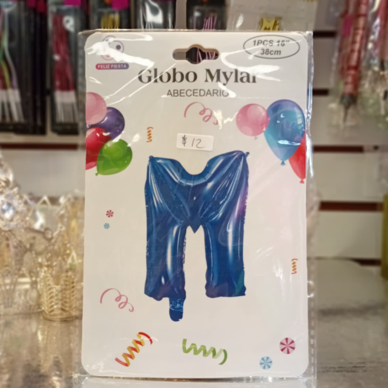 GLOBO FOILD AZUL MARINO 16" LETRA M