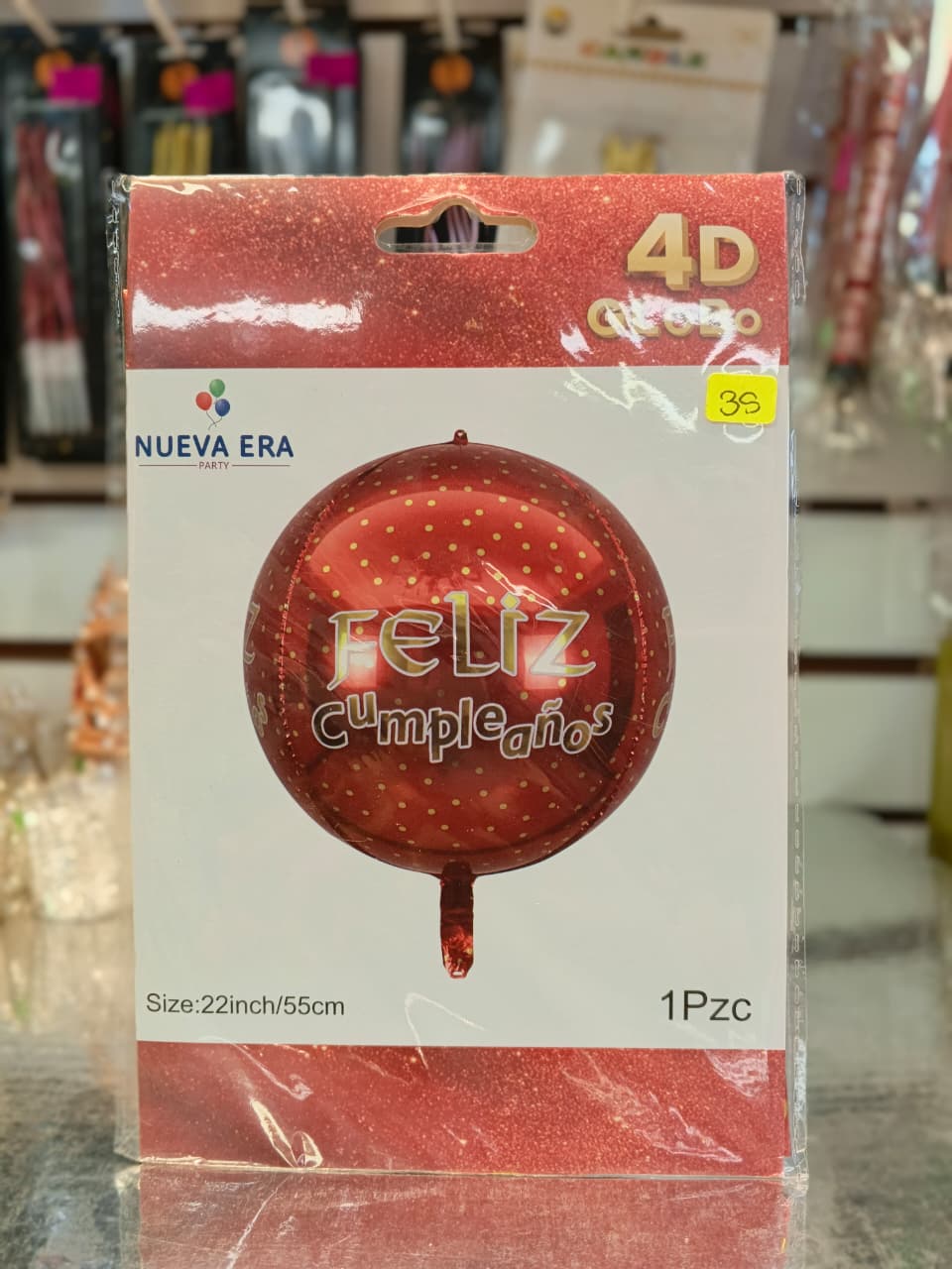 ORBZ FELIZ CUMPLEAÑOS ROJO 22 PULGADAS
