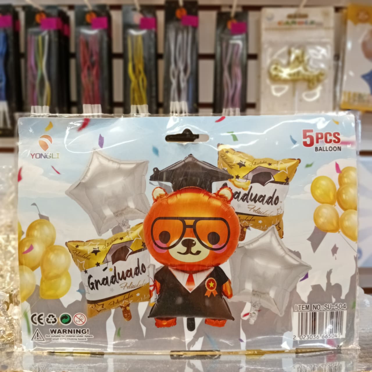 SET 5 GLOBOS GRADUADO OSO