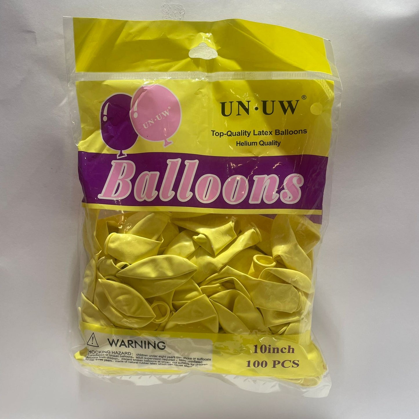 Bolsa de Globos 100pz 10" Color Pastel Amarillo