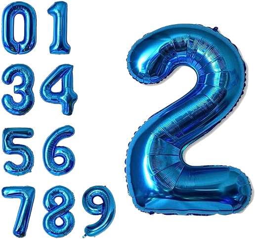 Globo Numero Azul 32"