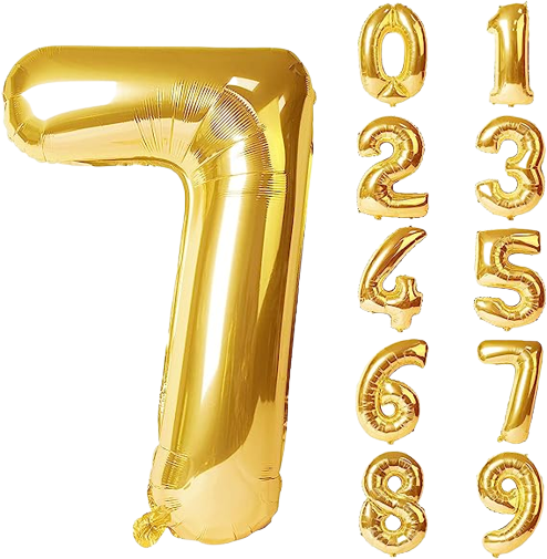 Globo Numero Dorado 16"