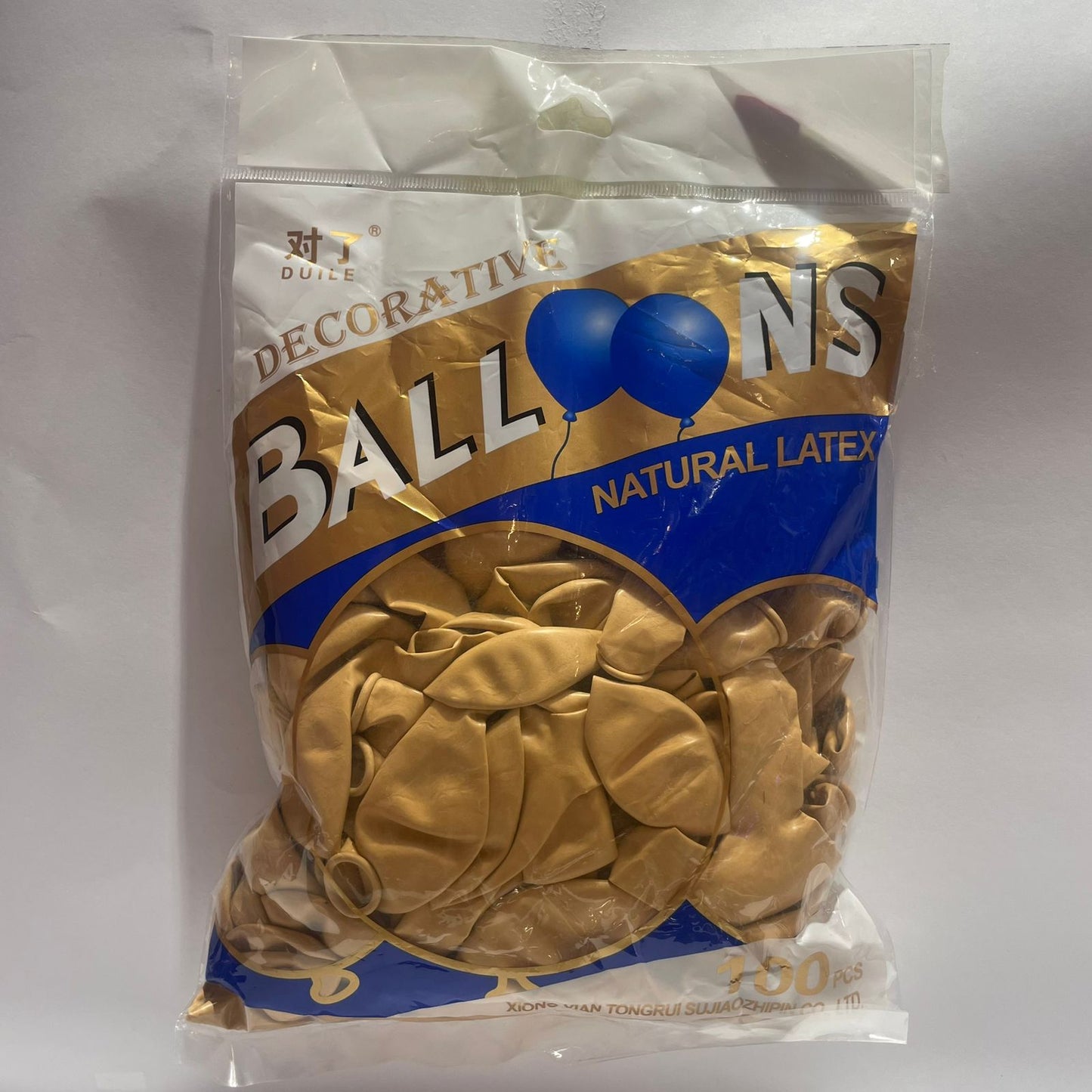 Bolsa de Globos 100pz 10" Dorado