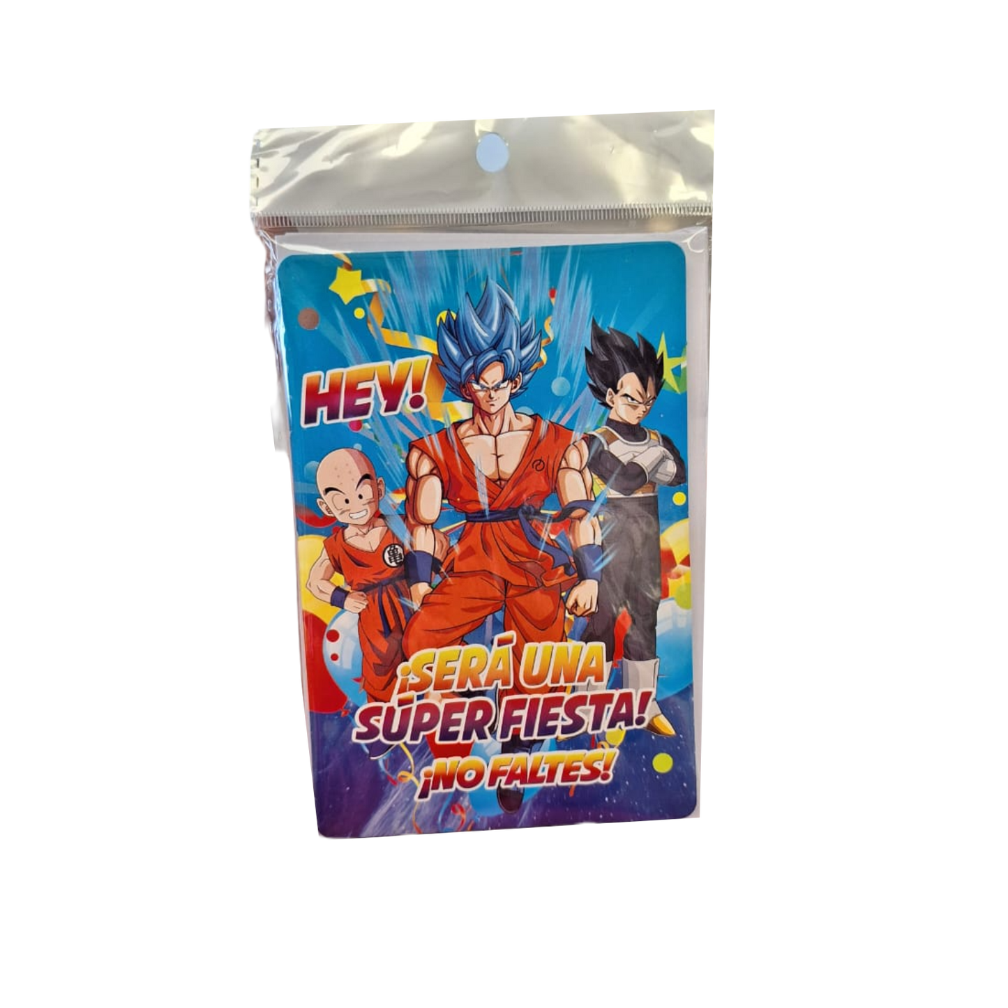 Paquete 10 Invitaciones Dragon Ball