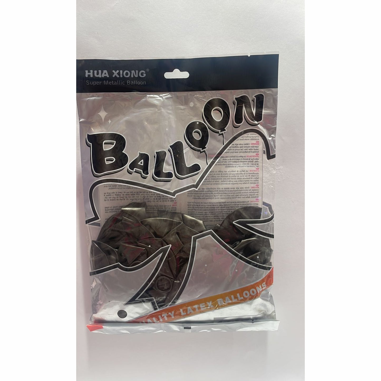 Bolsa de Globos 50pz 10" Metal Black
