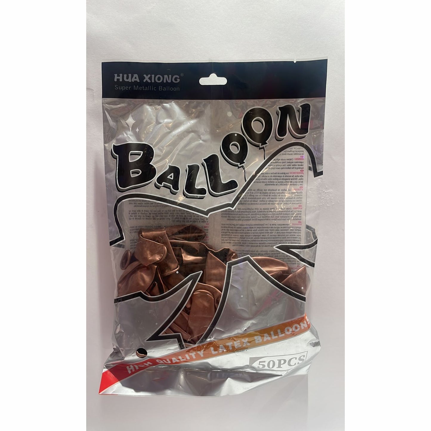 Bolsa de Globos 50pz 10" Metal Rose Gold