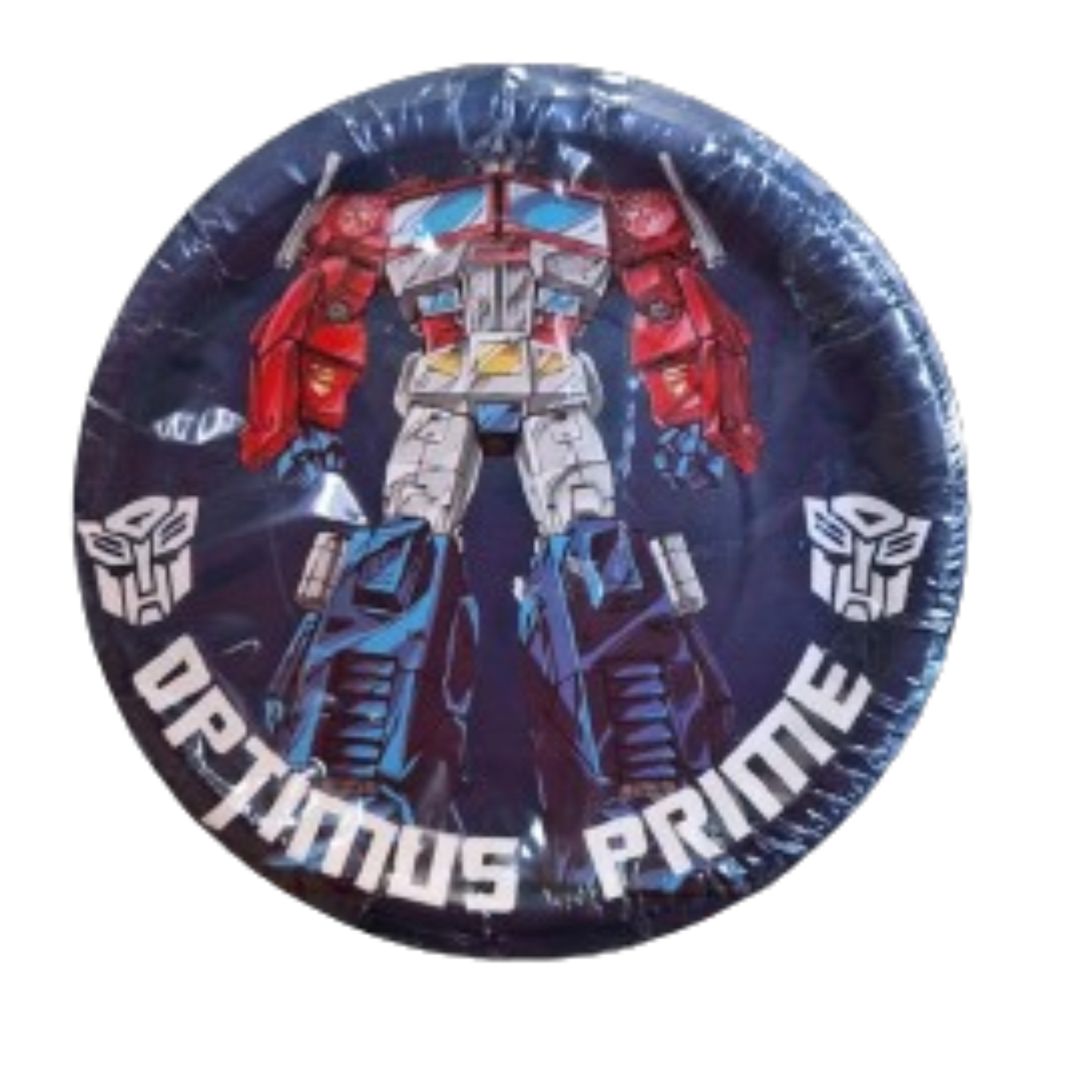 Paquete 10 Pz Platos Optimus Prime Transformers
