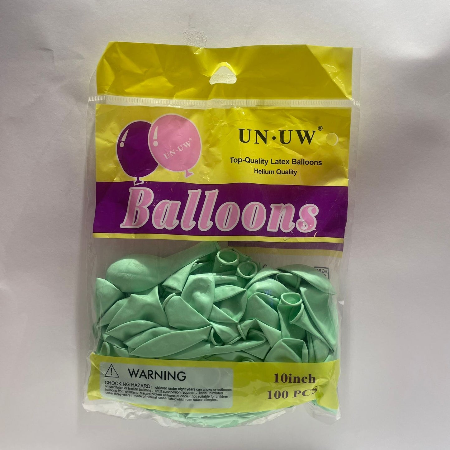 Bolsa de Globos 100pz 10" Color Pastel Pistache