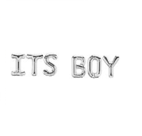 Globo ITS BOY Plateado