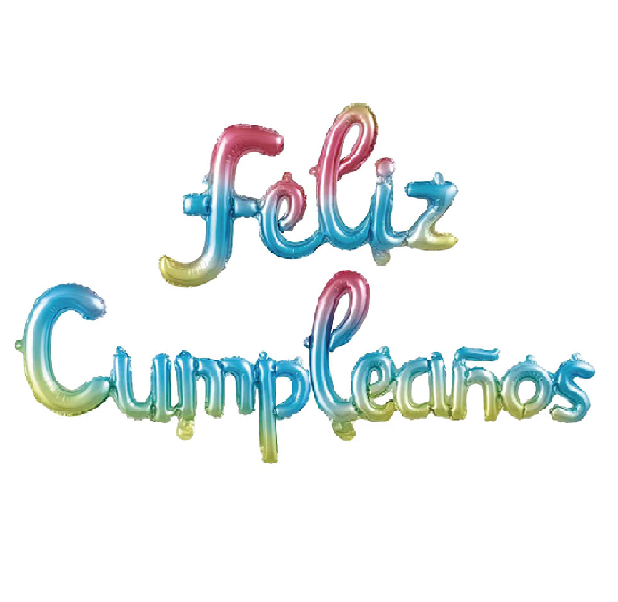 Globo feliz cumpleaños Tornasol