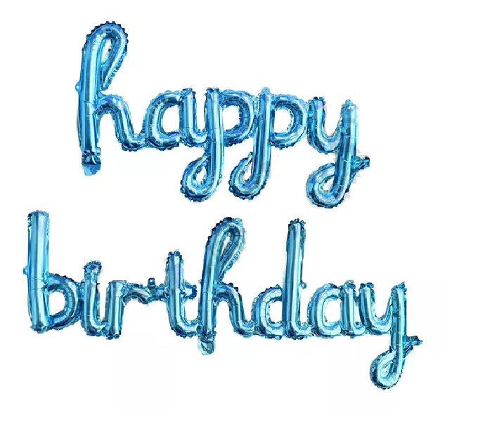 Globo happy birthday Azul