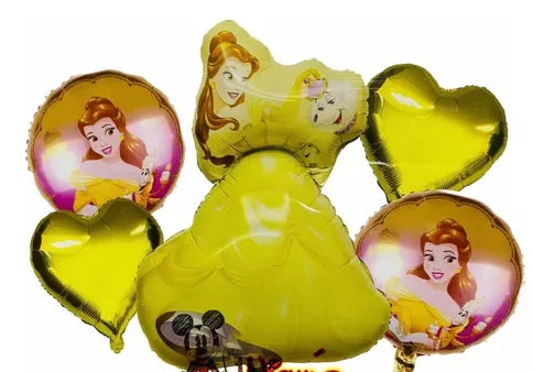 Set Princesas Bella y Bestia 5 Piezas