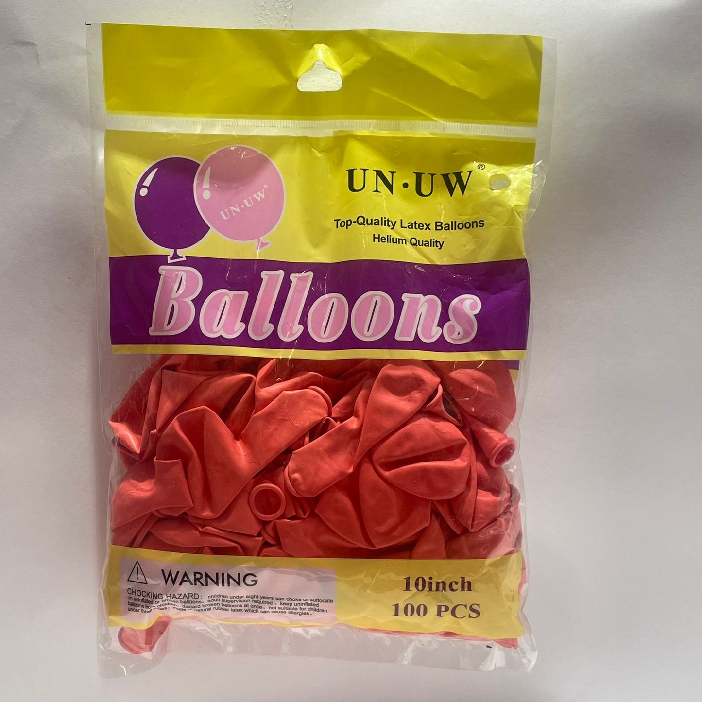 Bolsa de Globos 100pz 10" Color Pastel Rojo