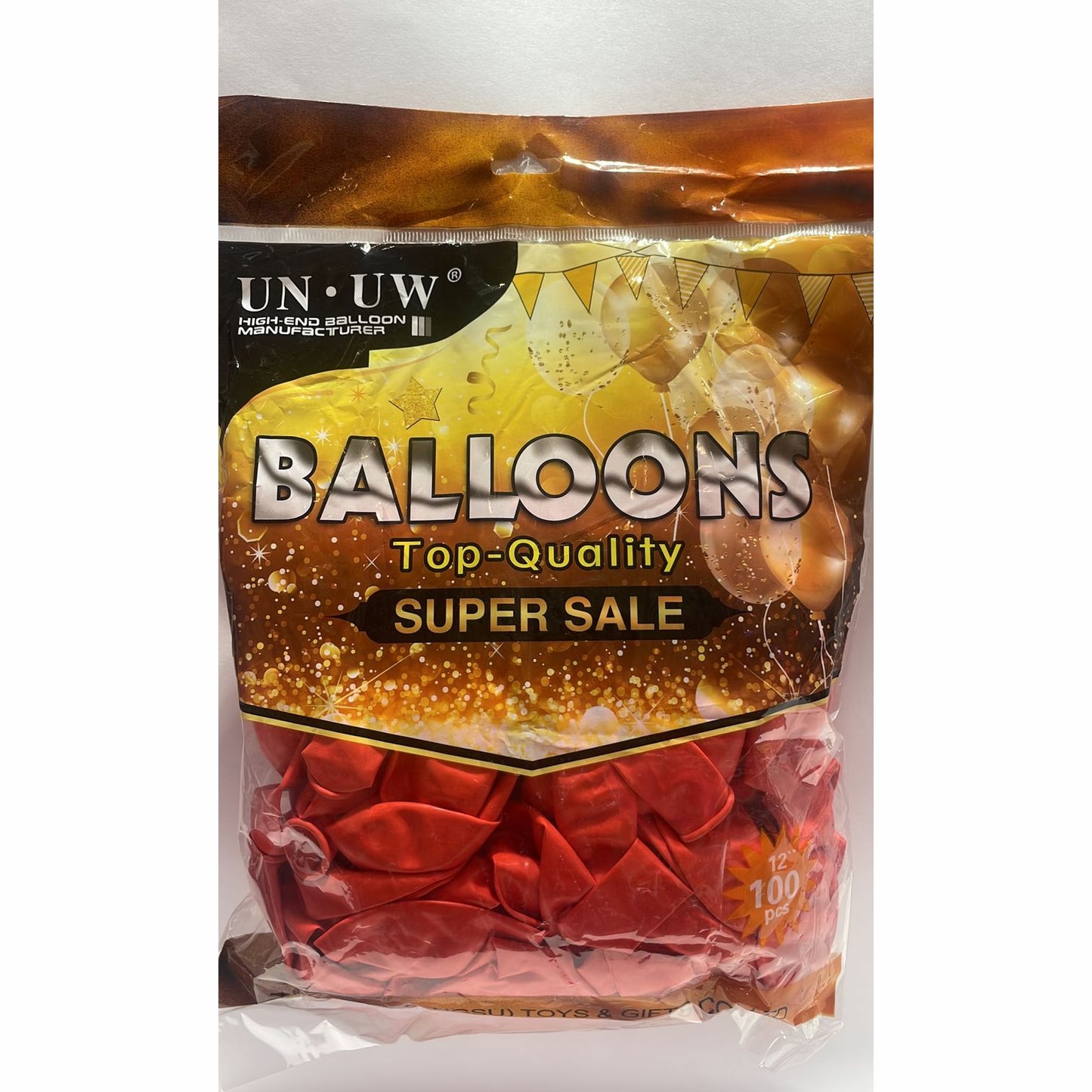 Bolsa de Globos 100pz 12" Color Rojo
