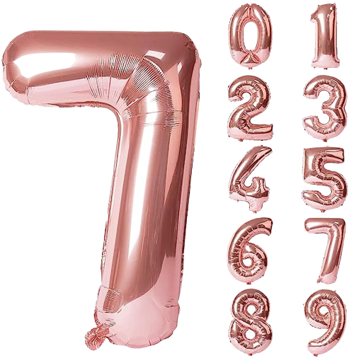 Globo Numero Rose Gold 16"