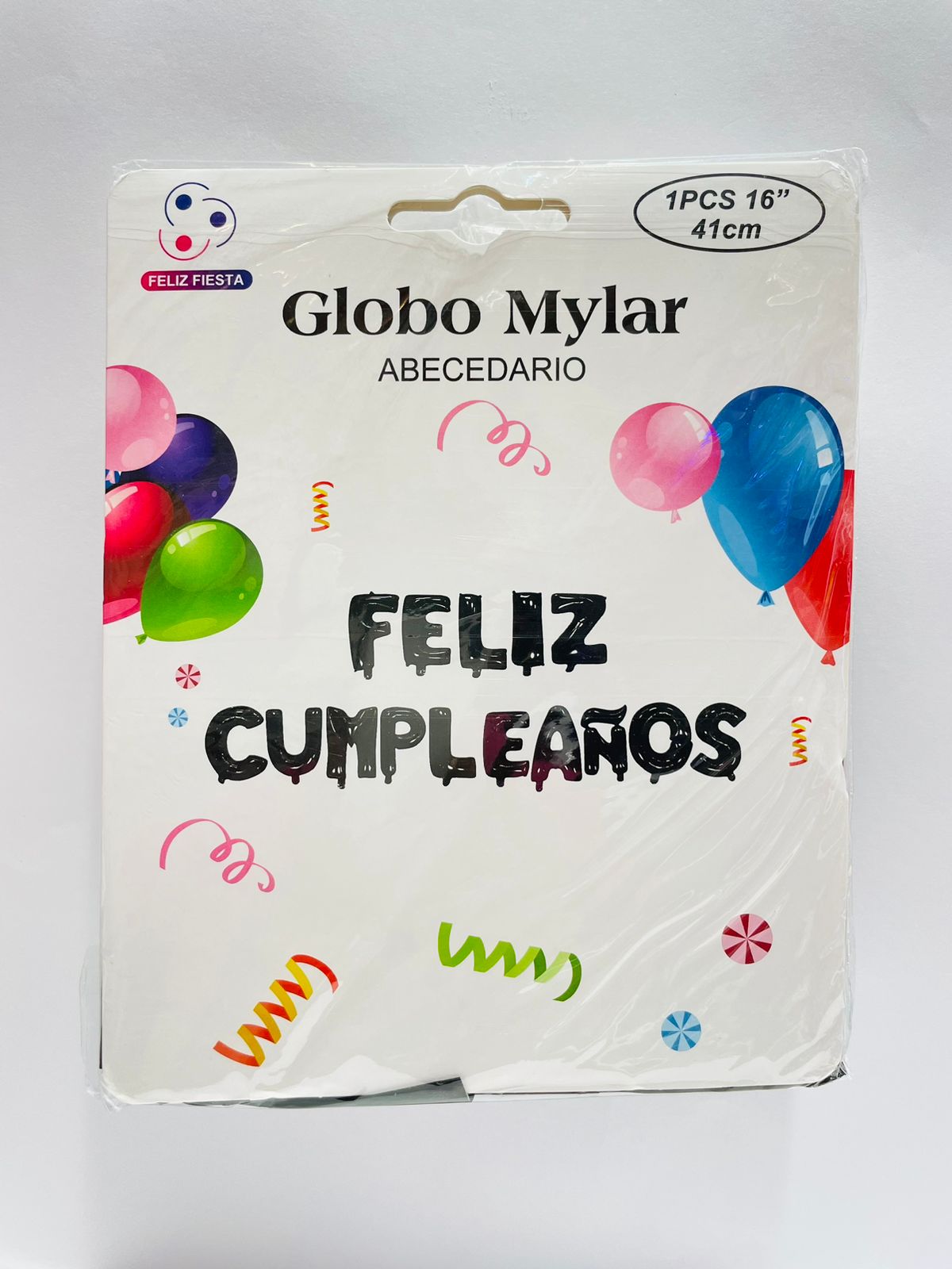 Globo FELIZ CUMPLEAÑOS Color Negro