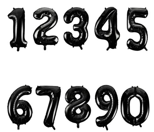 Globo Negro de Numero 32 Pulgadas