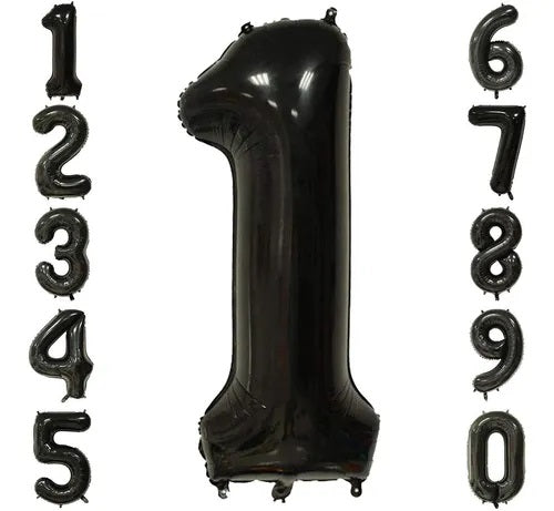 Globo Negro de Numero 32 Pulgadas