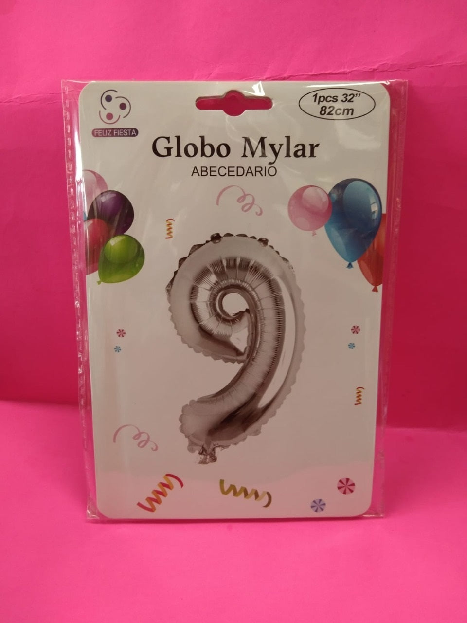 Globo Plateado de Numero 32 Pulgadas