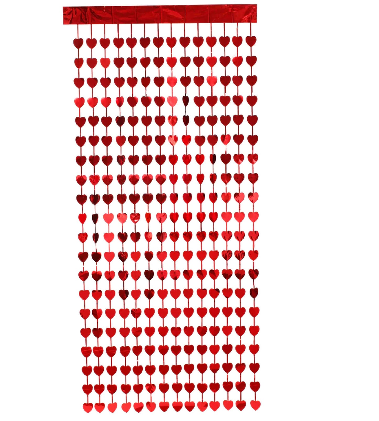 Cortina De Corazon Decorada Febrero