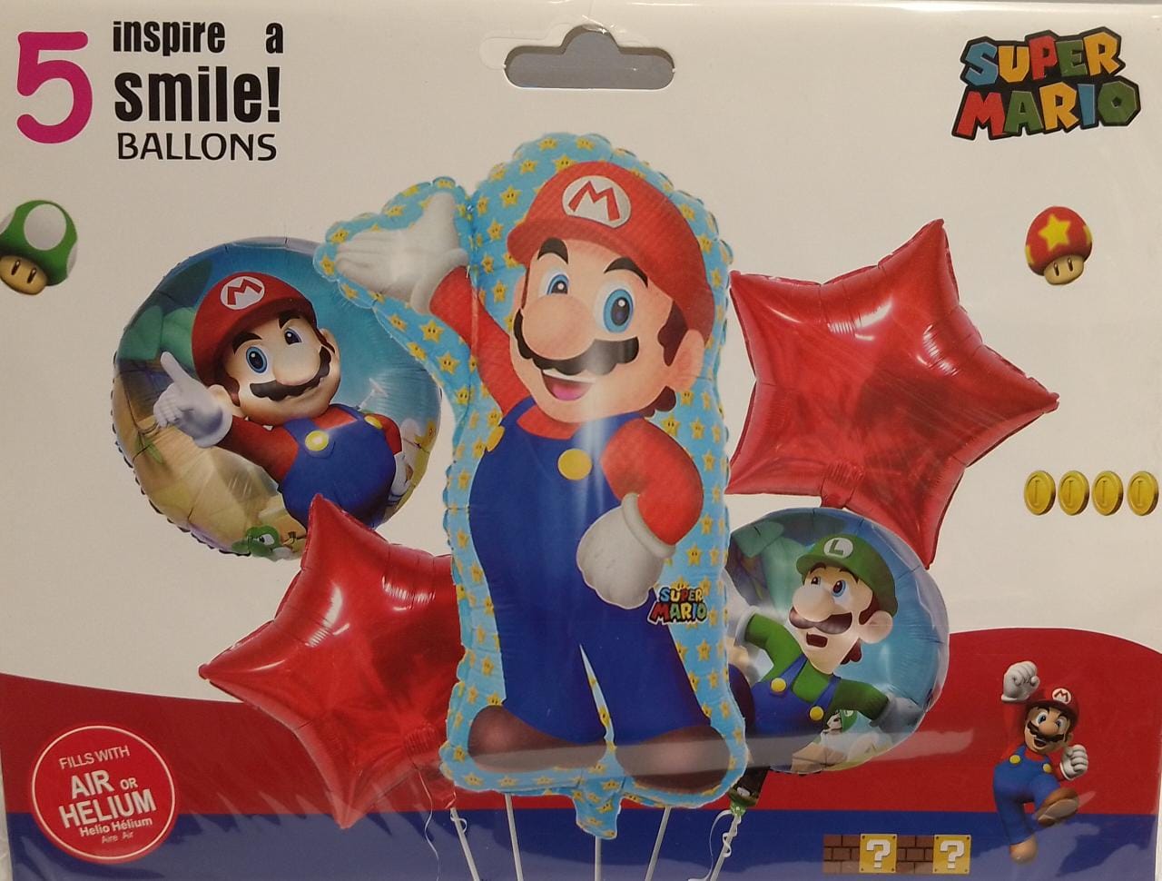 Set Super Mario Bross 5 Piezas