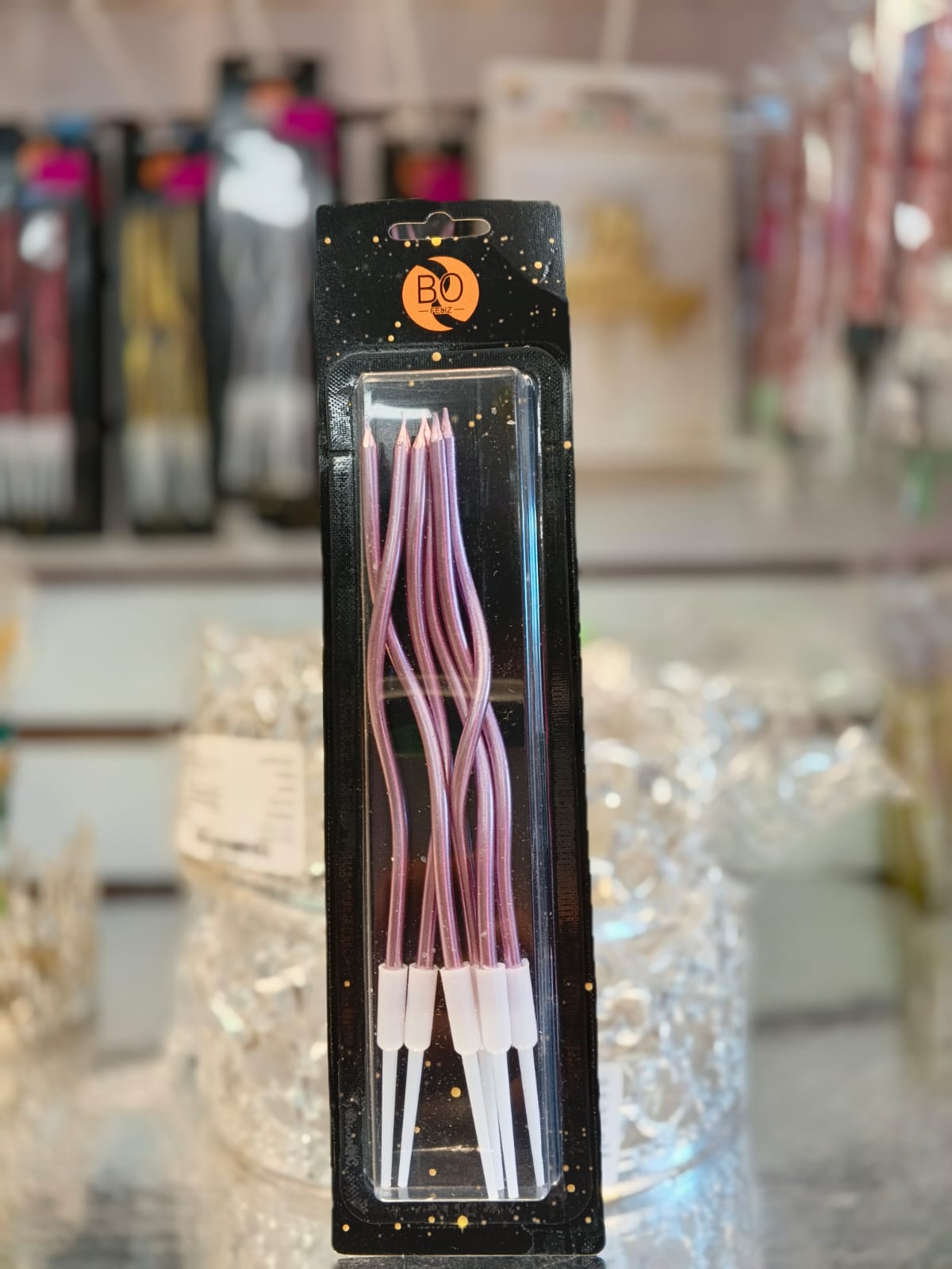 VELAS TORCIDITAS ROSA