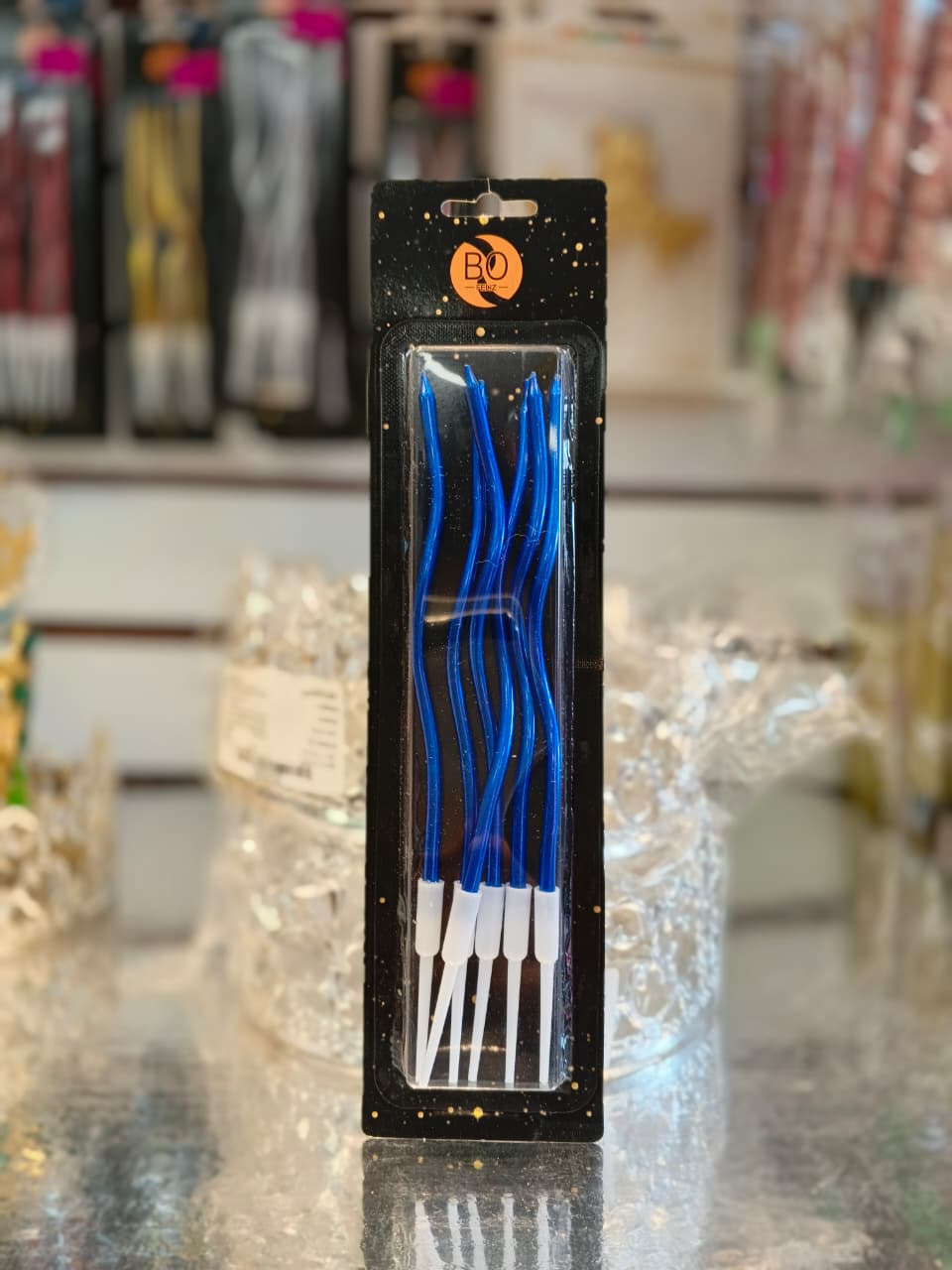 VELAS TORCIDITAS AZUL