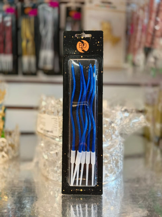 VELAS TORCIDITAS AZUL