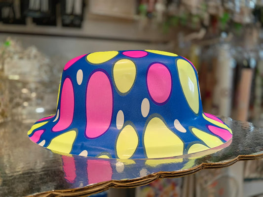 SOMBRERO LOCO AZUL CIRUCLO ROSA