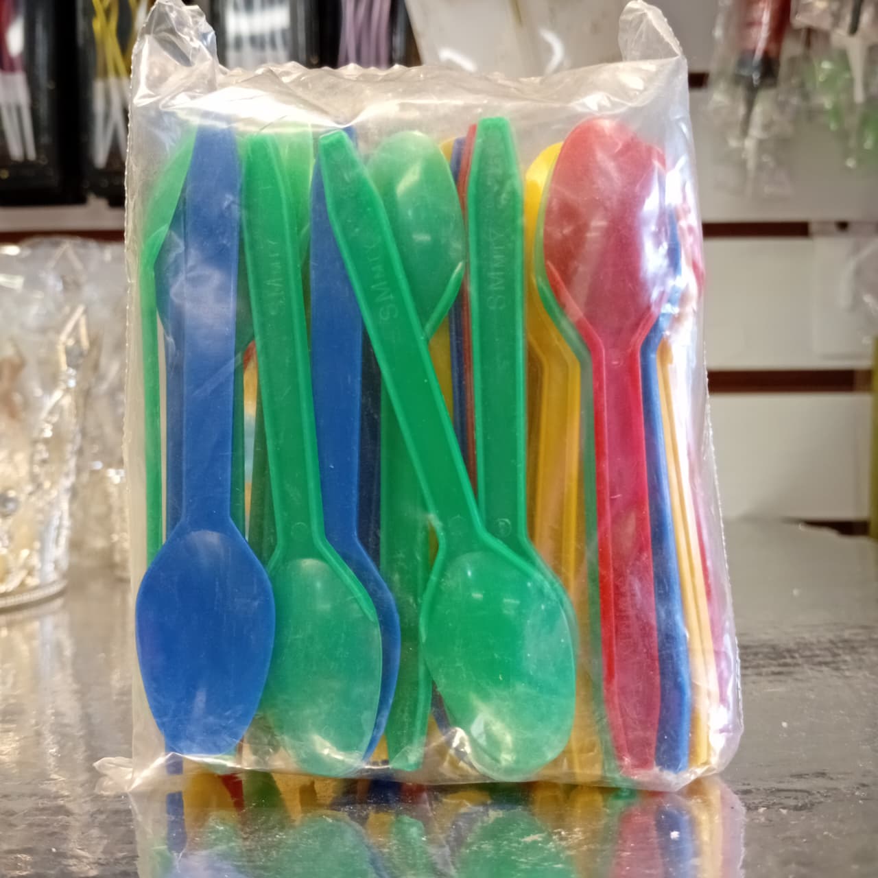 CUCHARAS MINI COLORES MIXTOS 50 PIEZAS