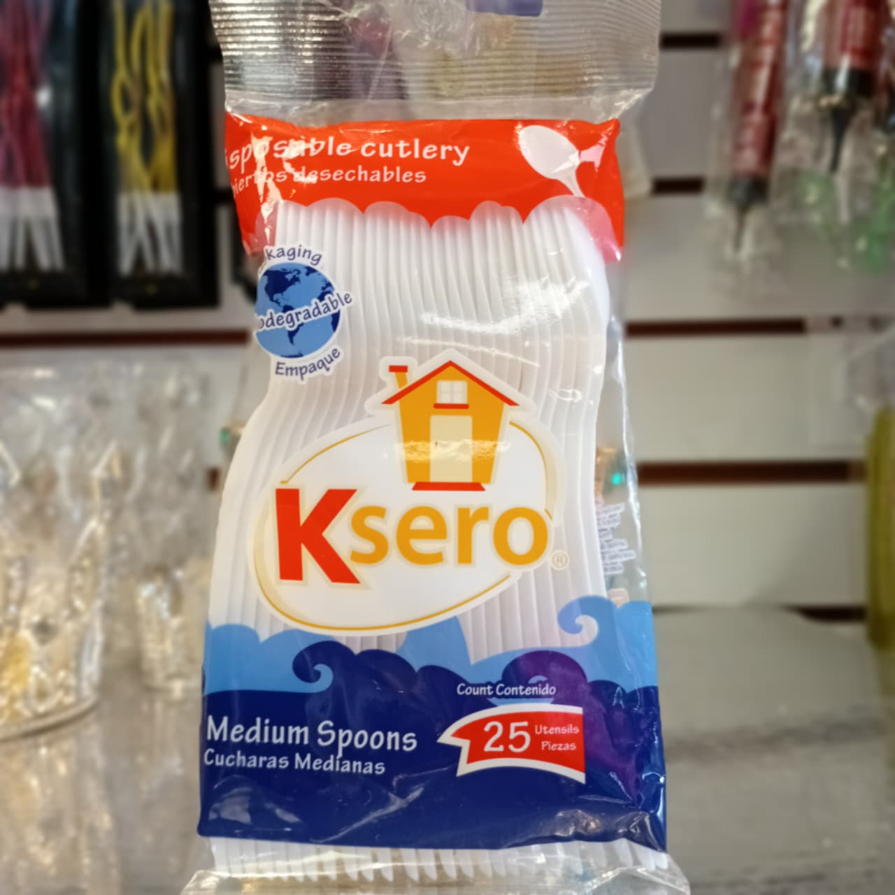 CUCHARA MEDIANA PLASTICO 25 PIEZAS