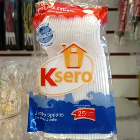 CUCHARA JUMBO PLASTICO 25 PIEZAS