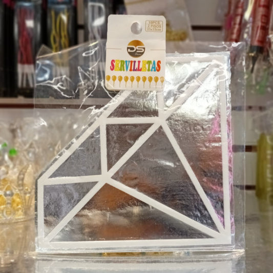 SERVILLETAS 10 PIEZAS 2 PISOS DIAMANTE