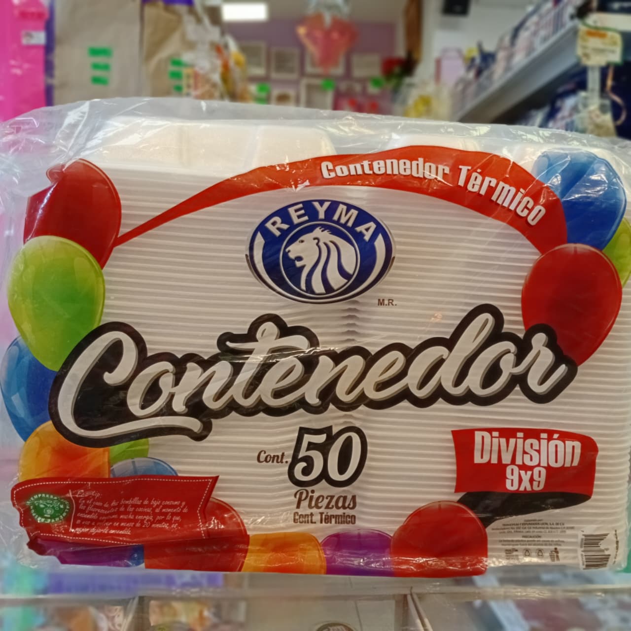 CONTENEDOR TERMICO DIVISION 9X9 50 PIEZAS